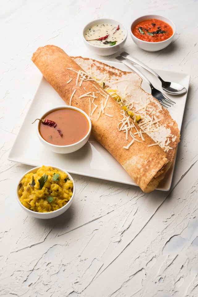 cheese with masala dosa